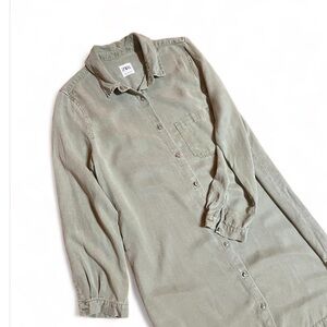 Zara Sage Green Shirt Dress / Tunic Shirt